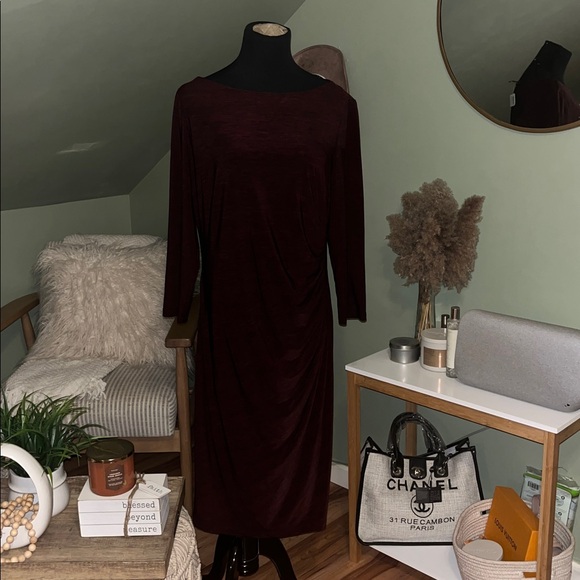 Chaps Dresses & Skirts - Chaps Burgundy Dress